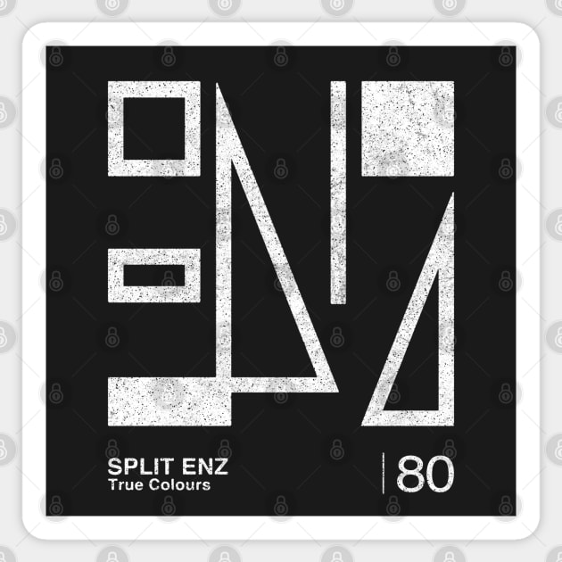 Split Enz / Minimalist Graphic Artwork Design Sticker by saudade